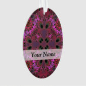 Magenta digitaal fractaal patroon ornament (voorkant)