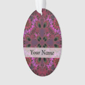 Magenta digitaal fractaal patroon ornament (voorkant)