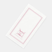 Magenta Dinner voor modern huwelijksmonogram Servet (Hoek)