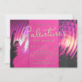 Magenta Disco Retro Galentine Dinner Brunch Party Kaart (Voorkant)