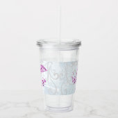 Magenta Dolphin - Aangepast Acryl Drinkbeker (Rechts)