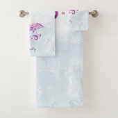 Magenta Dolphin - Aangepast Bad Handdoek (Insitu)