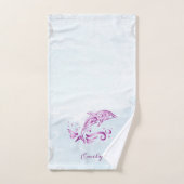 Magenta Dolphin - Aangepast Bad Handdoek (Handdoek)
