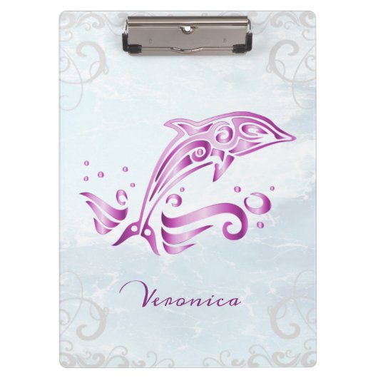 Magenta Dolphin - Aangepast Klembord (Voorkant)