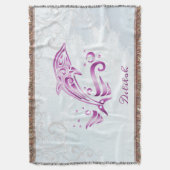 Magenta Dolphin - Aangepaste schroefdraad Deken (Voorkant Verticaal)