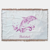 Magenta Dolphin - Aangepaste schroefdraad Deken (Voorkant)