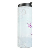 Magenta Dolphin Personalized Thermal Tumbler Thermosbeker (Gedraaid links)