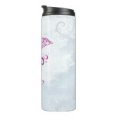 Magenta Dolphin Personalized Thermal Tumbler Thermosbeker (Geroteerd rechts)