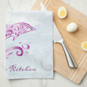 Magenta Dolphin Persoonlijke keukenhanddoeken (Quarter Fold)