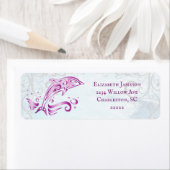 Magenta Dolphin Return Address Label (Insitu)