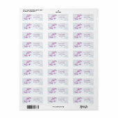 Magenta Dolphin Return Address Label (Full Sheet)