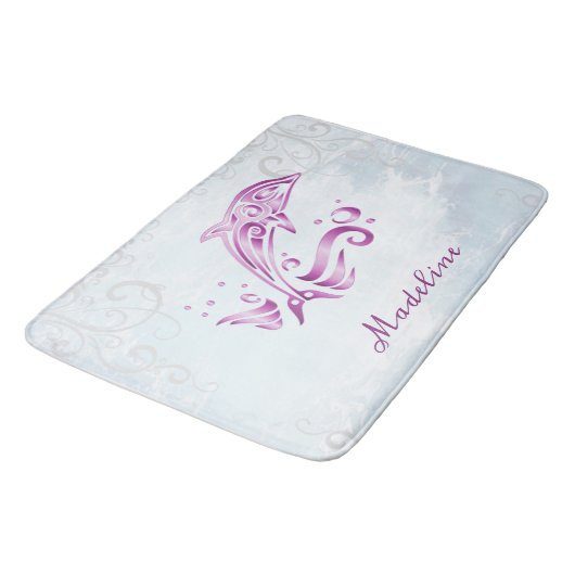 Magenta Dolphin Speciaal Bath Mat (Gekanteld)