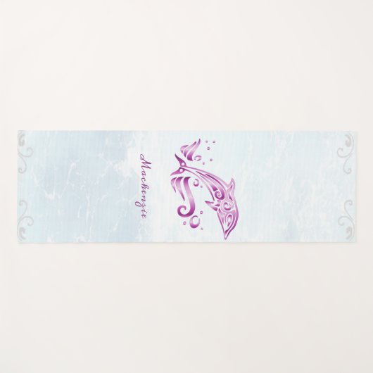 Magenta Dolphin Speciaal Yoga Mat (Voorkant (horizontaal))