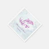 Magenta Dolphin Vrijgezellenfeest Napkin Servet (Hoek)