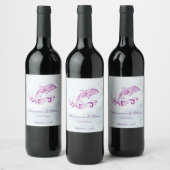 Magenta dolphin Weddenschap Wine Label Wijn Etiket (Flessen)