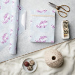 Magenta Dolphin Wedding Wrapping Paper Cadeaupapier<br><div class="desc">De geschenken van de omslag voor de bruid en groom met een rol van Magenta Dolphin Wedding Wrapping Papier. Het papierontwerp voor het verpakken is voorzien van een metalen, gestileerde dolfijn tegen een gedempte achtergrond van de oceaangolven die is voorzien van elegante rollen. Extra trouwbenodigdheden en geschenken zijn ook bij...</div>