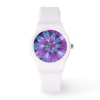 Magenta draaien en turquoise Watch Face Horloge