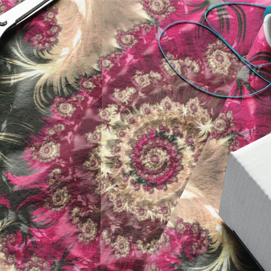 Magenta Draaiende Fractal Tissuepapier