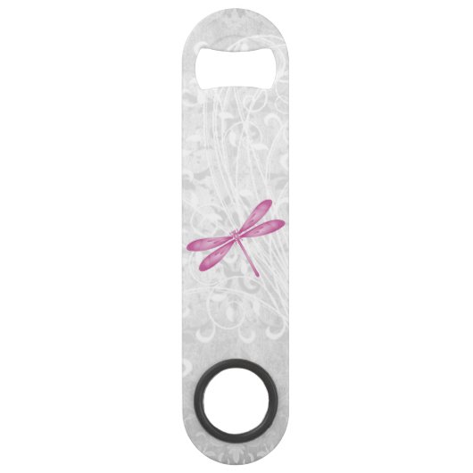 Magenta Dragonfly Aangepaste flesopening Speed Flessenopener (Achterkant)