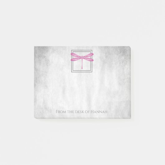 Magenta Dragonfly Aangepaste notities Post-it® Notes (Voorkant)