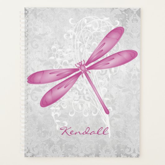 Magenta Dragonfly - Aangepaste planning Planner (Voorkant)