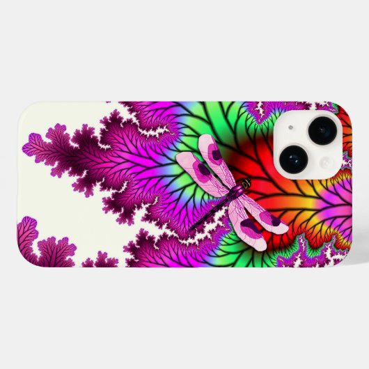 Magenta Dragonfly Case-Mate iPhone Case (Achterkant (horizontaal))