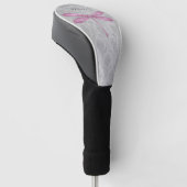 Magenta Dragonfly Damask Golfheadcover (Schuin)