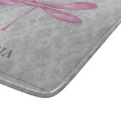Magenta Dragonfly Damask Snijplank (Hoek)