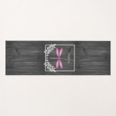 Magenta Dragonfly Rustic Yoga Mat (Voorkant (horizontaal))
