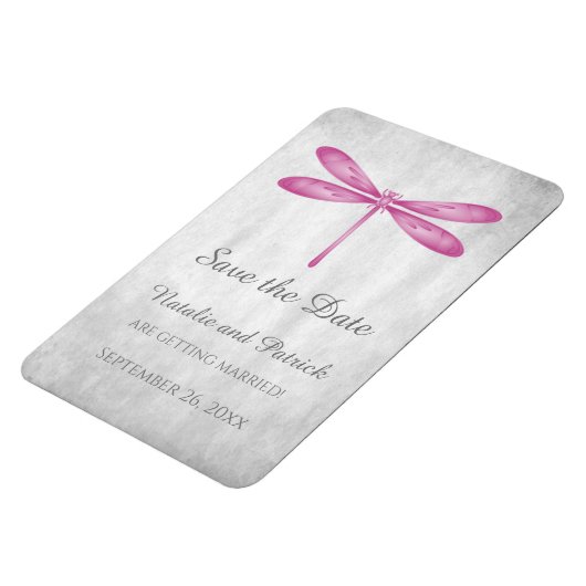 Magenta Dragonfly slaat de Magnet van de Datum op Magneet (Linkerzijde)