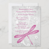 Magenta Dragonfly Vrijgezellenfeest nodigt uit Kaart (Voorkant)