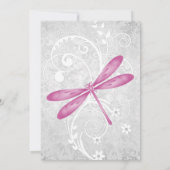 Magenta Dragonfly Vrijgezellenfeest nodigt uit Kaart (Achterkant)