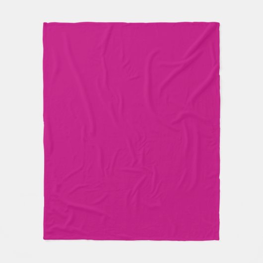 Magenta (effen kleur) fleece deken (Voorkant)