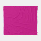 Magenta (effen kleur) fleece deken (Voorkant (Horizontaal))