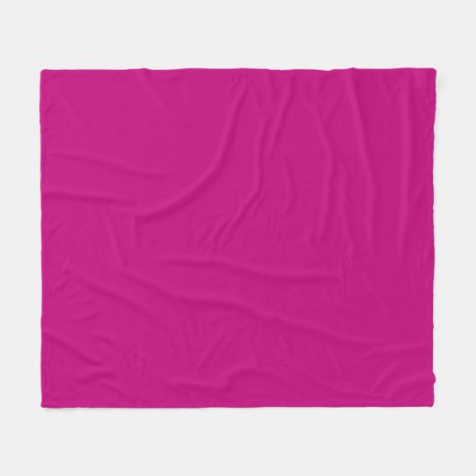 Magenta (effen kleur) fleece deken (Voorkant (Horizontaal))