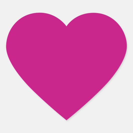 Magenta (effen kleur) hart sticker (Voorkant)