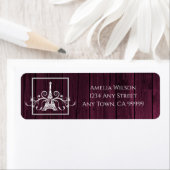 Magenta Eiffel Tower Rustic Return Address Label (Insitu)