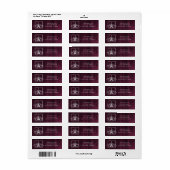 Magenta Eiffel Tower Rustic Return Address Label (Full Sheet)