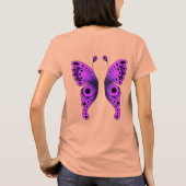 Magenta en Black Fairy Wings T-shirt (Achterkant)