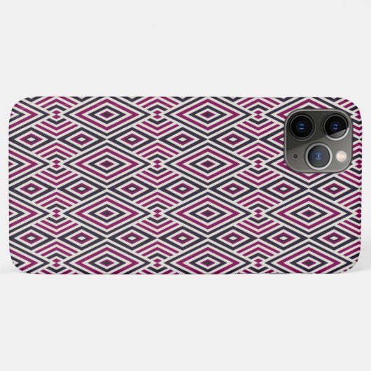 Magenta en blauw patroon Case-Mate iPhone case (Achterkant (horizontaal))