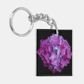 Magenta en blauwgroen brandkranen als beste tante  sleutelhanger (Voorkant Links)