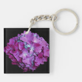 Magenta en blauwgroen hydrangeas de Bride Sleutelhanger (Achterkant)