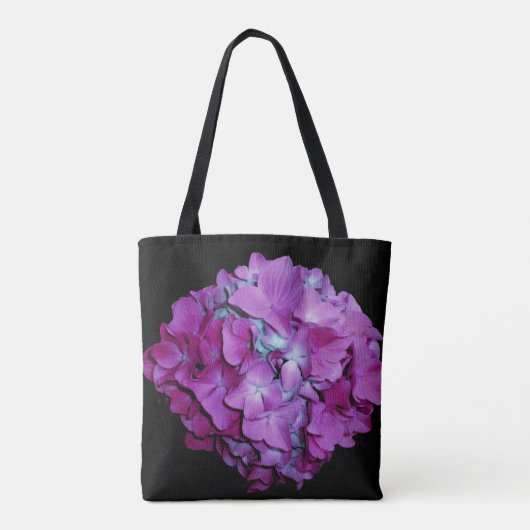 Magenta en blauwgroen hydrangeas voor de Bride Tote Bag (Achterkant)