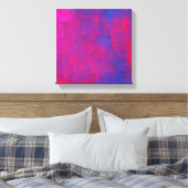 Magenta en Blue Abstract schilderen Canvas Afdruk (Insitu (Slaapkamer))