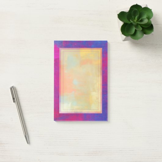 Magenta en Blue Abstract schilderen Post-it® Notes (Kantoor)