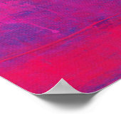 Magenta en Blue Abstract schilderen Poster (Hoek)