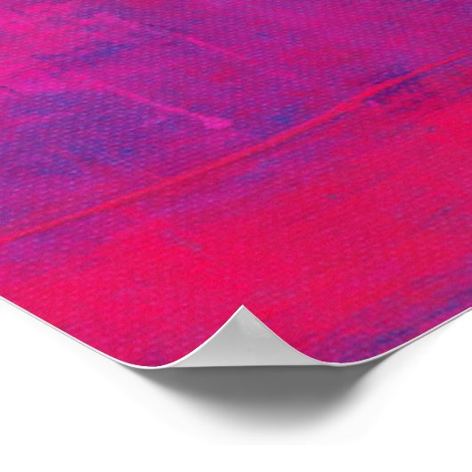 Magenta en Blue Abstract schilderen Poster (Hoek)