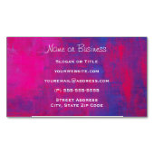 Magenta en Blue Abstract schilderen Visitekaartje Magneet (Voorkant)