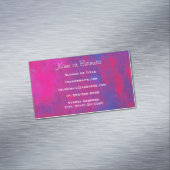 Magenta en Blue Abstract schilderen Visitekaartje Magneet (Voorbeeld)