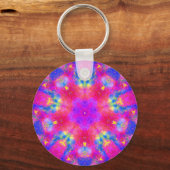 Magenta en Blue Mandala Sleutelhanger (Voorkant)